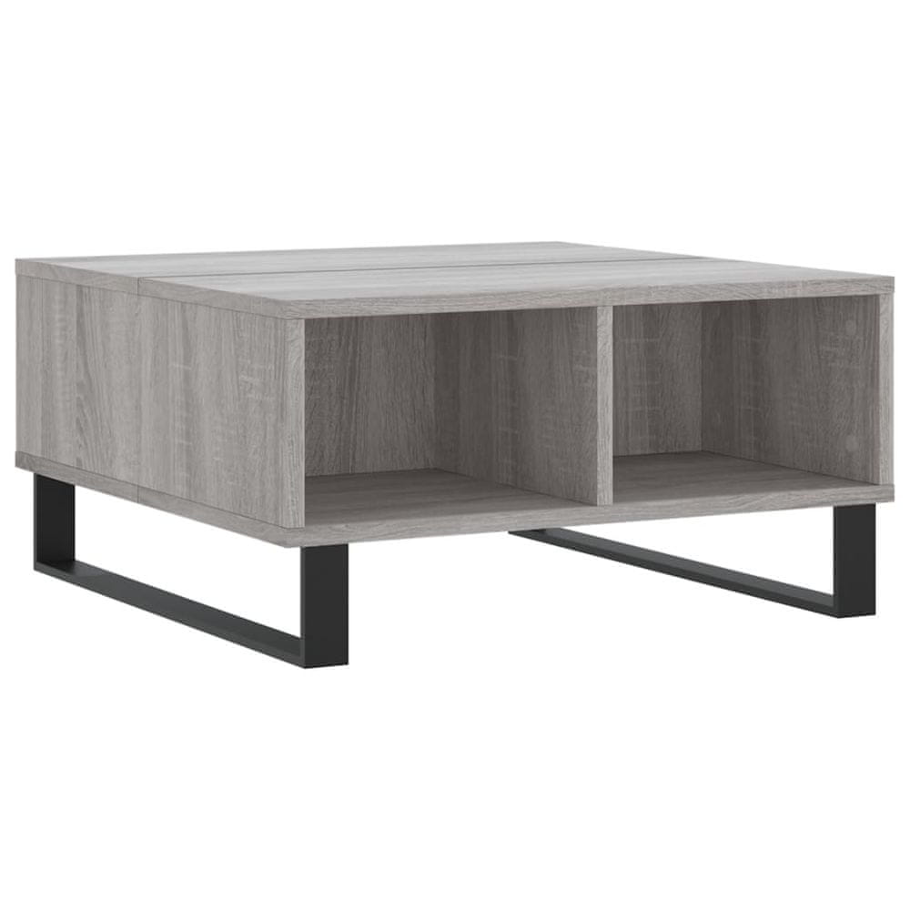 Vidaxl Konferenčný stolík sivý sonoma 60x60x30 cm kompozitné drevo